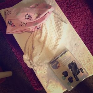 Changing pad w/ two covers; jogger stroller shield